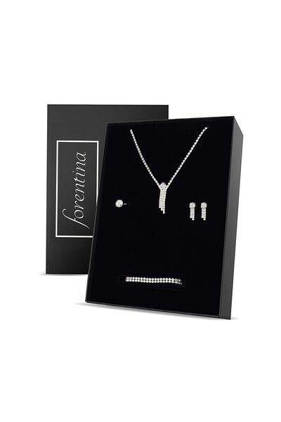 Forentina Zirkon Taşlı Tasarım Düğün Seti - Ps249900tr