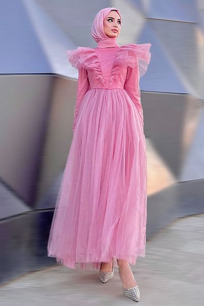 Ceylan Otantik Βραδινό φόρεμα Princess Pink