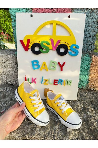 VOSVOSBABYSTORE Tenis galben (MULTARE COMODĂ/LARGE)