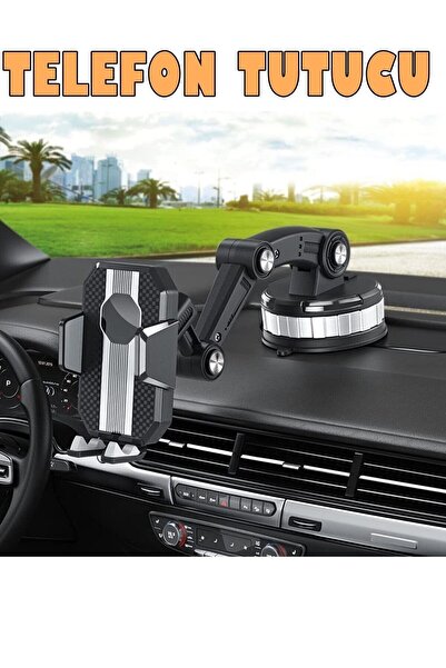 NKT GROUP Araç içi Telefon Tutucu Ayarlanabilir Uzayablen Karbon Görünümlü Va...