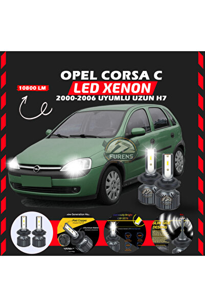 SHOOPLAA Opel Corsa C 2000-2006 Uzun Far Uyumlu Şimşek Etkili Led Xenon Premi...