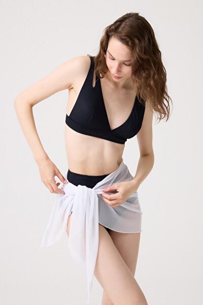 Cottonhill Διαφανές λευκό τούλι Pareo