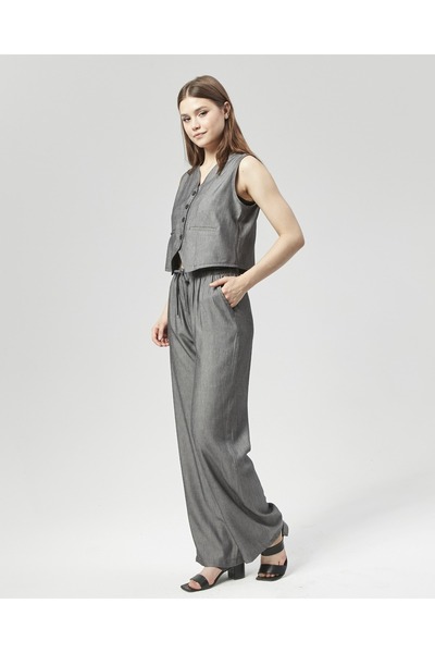 Nuseel طقم بنطلون وسترة من قماش أتلانتس بلون أنثراسايت