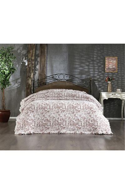 Çeyiz Diyarı Claret Red Puffy Cotton Double Single Blanket - 200x220