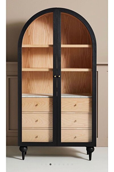 MoldHome Ahşap Meşe Sylaz Vitrin