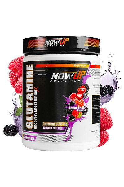 NOWUP NUTRITION Forest Fruits Flavored Glutamine Recovery Effect Amino Acid - 360 Gr./ 60 Service