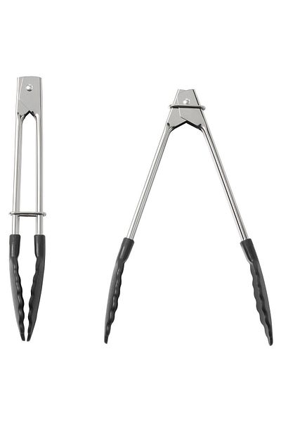 IKEA TILLAMPAD Stainless Steel Tongs Set, 18 cm