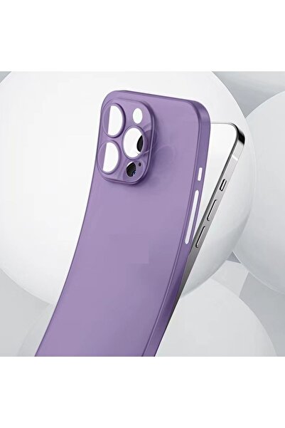 UnDePlus Iphone 14 Pro Max Uyumlu Kılıf Ultra Ince Hayalet Sert Kapak Mor