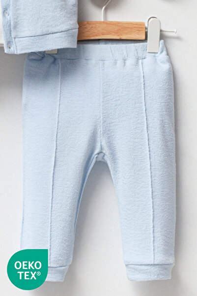 Cassiope Mini Prince 3-piece Set Sweat, Vest, Trousers 100% Cotton 6 months-9 months-12 months Baby Boy-12 Months - Blue