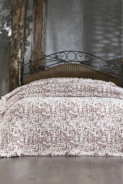 Çeyiz Diyarı Claret Red Puffy Cotton Double Single Blanket - 200x220