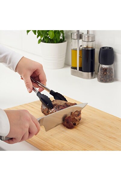 IKEA TILLAMPAD Stainless Steel Tongs Set, 18 cm