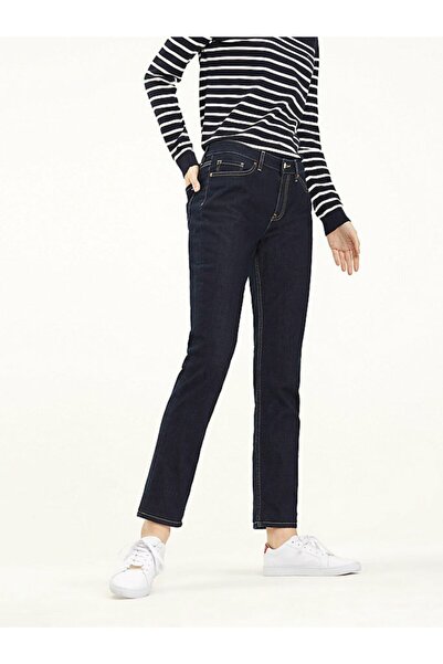 Tommy Hilfiger Kadın Mavi Herıtage Rome Straıght Denim Pantolon