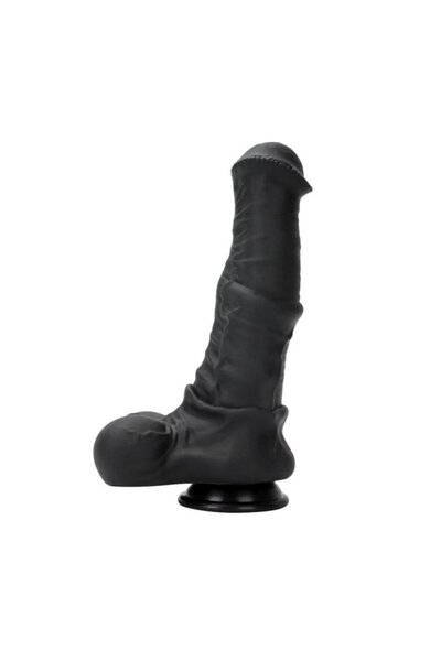 Lilitu Shop 24 cm Et Dokulu Gerçekçi Çift Katmanlı Sünnetsiz Silikon Zenci Penis