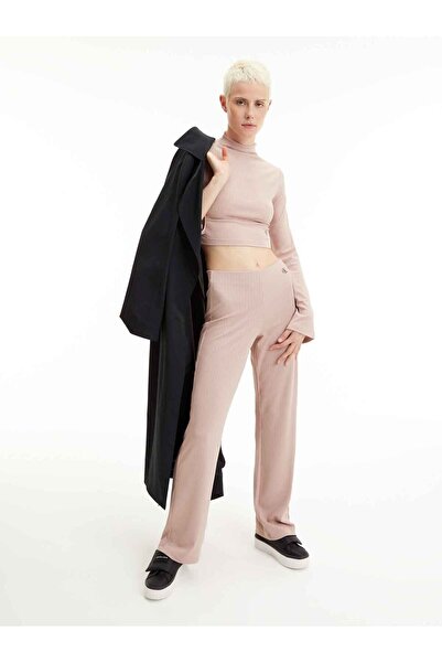 Calvin Klein SHINY RIB WIDE LEG PANTS