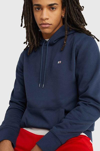 Tommy Jeans Обикновен суичър с качулка от руно Tjm