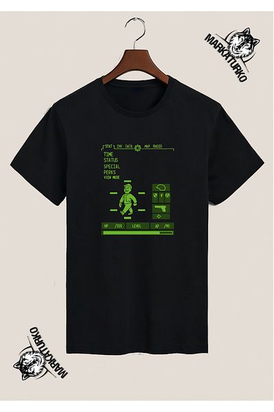 MarkaTurko Tricou negru cu imprimeu FALLOUT Special Design 1978-4004