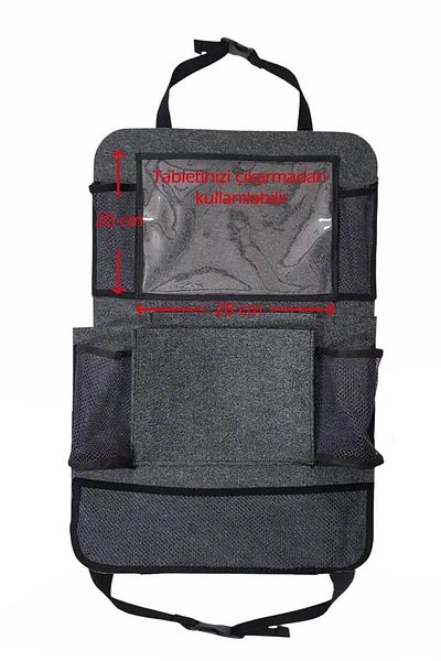 RevuBaby Car Seat Back Felt Organizer Tablet Holder Vehicle Organization In-Car Organizer with ipad pockets