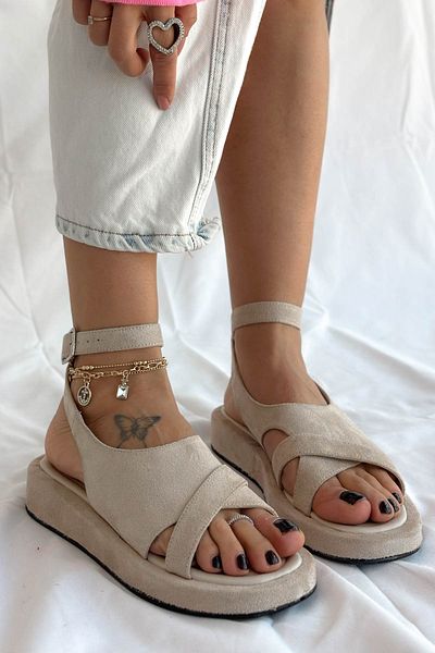 Shoebutik Sandale de damă Sonia Beige - Elegante și confortabile
