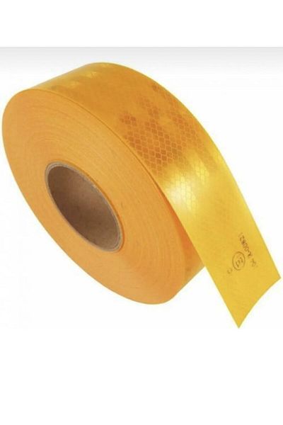 otopaspascım Strip Reflector (50 Meters) - Reflective Strip Tape - Tuvturk Compatible Case Reflector 50 MT (YELLOW)