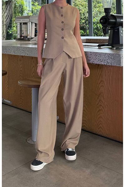 votre bonn couture Women's Special Edition Premium Quality Camel Trousers