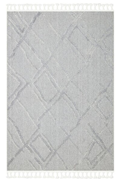 Eko Halı Terazzo Trz03 Gri Bukle Dokuma Salon Mutfak Çocuk Odası Halısı Hav Vermez Koridor Kesme Yolluk