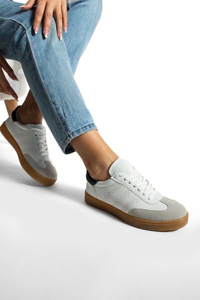 KOTAN Pantofi sport cu logo alb-negru pentru femei Pantofi sport pentru femei
