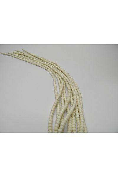 Yüksel Boncuk 4 mm Cream Turquoise Natural Stone String
