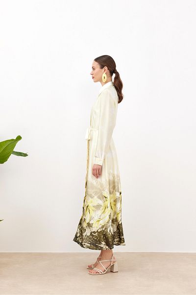 NUR KALAY COLLECTION Patterned Panel Dress - Stylish and Comfortable