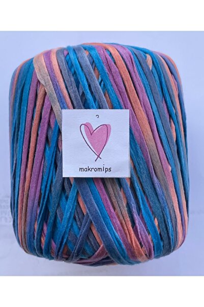 Makromİps ПРЕМІУМ МІКС М'ЯКА РАФІЯ (50 г X 4 ШТ.) М'ЯКА БАГАТОКОЛЬОРОВА ЕБРУЛІ РАФІЯ СУМКА ПОВТОРНА ПАПІР