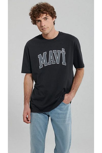 Mavi T-Shirt με μοτίβο λογότυπου