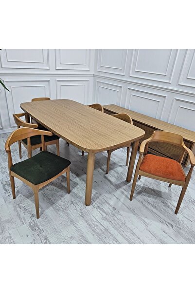 HASAĞAÇ Modern Kaliteli %100 Meşe Tarz 100 x 190 cm Masa (Sadece Masa Fiyatıdır)