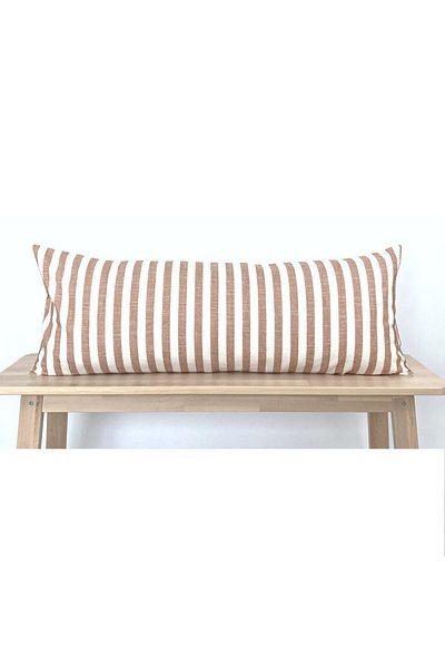 EVYA 100% Cotton Yarn Dyed Striped Long Maternity Pillow Case 50x135 cm