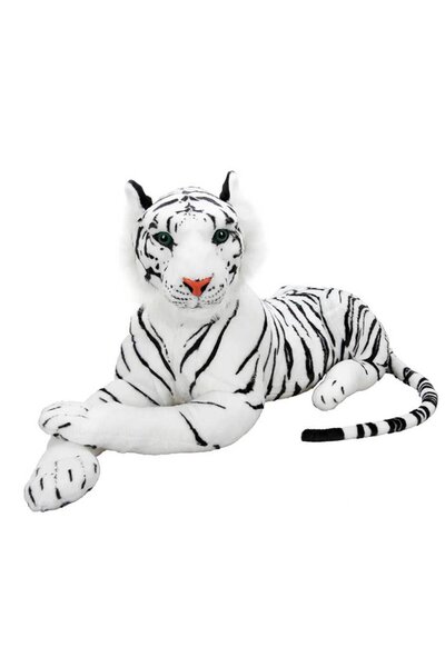 PopŞeker Beyaz Kaplan 60cm. Peluş ile Sevgiyi Kucaklayın!