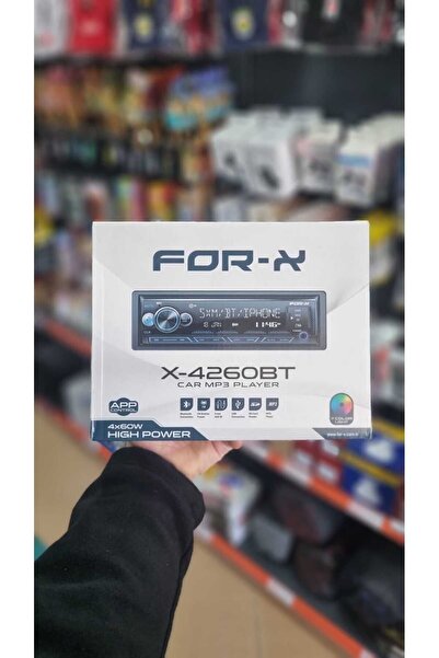 For-X Teyp – For-X X-4260BT 4X60W Bluetoothlu 7 Renk Oto Teyp