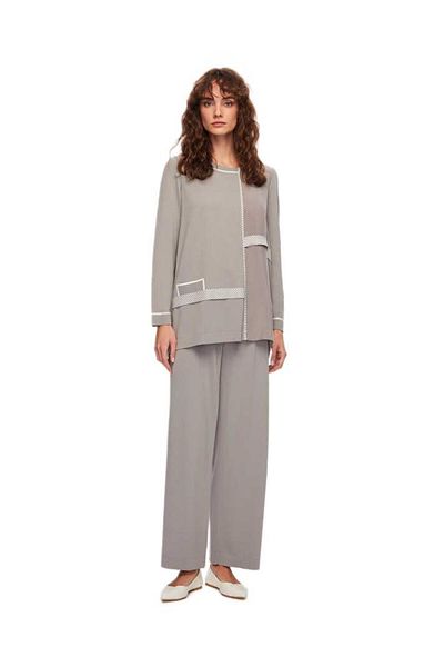 MISS DALIDA Πλεκτό τουνίκ Cupro Grey