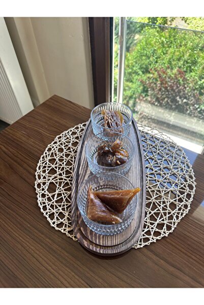 ZURİ DESİGN Paşabahçe Kaseli (530122)Ahşap Standlı (3 kase,1 stant) 4 parça ç...