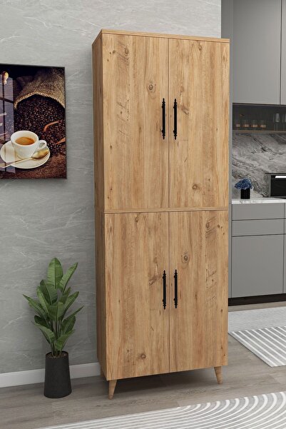 Enda Home 6 Raflı 4 Kapaklı Çok Amaçlı Dolap Atlantik Çam