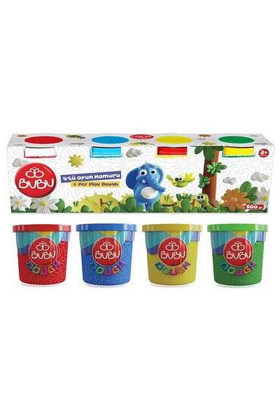 Bubu Play Dough 500 gr 4 Colors Safe for Children