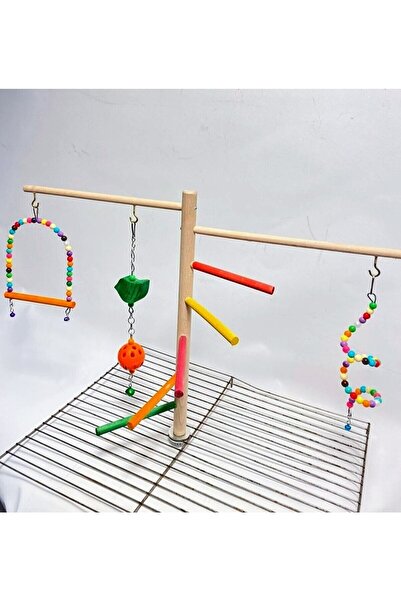 NOTREMONDEPET Ahşap kafes üstü muhabbet kuşu sultan papağanı vb kuşlar için u...