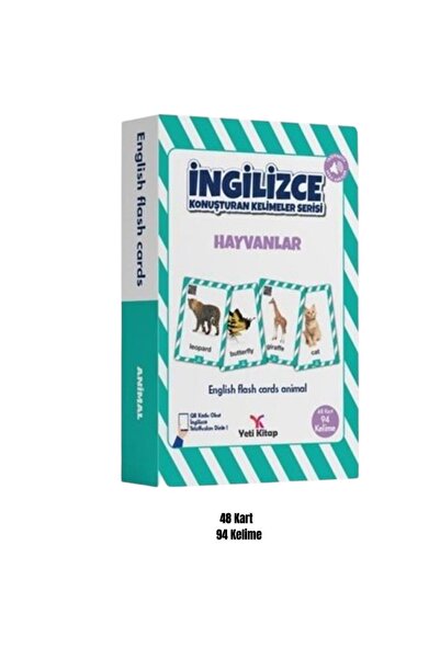 yeti kitap Children's English Talking Word Cards Set (Set of 3)