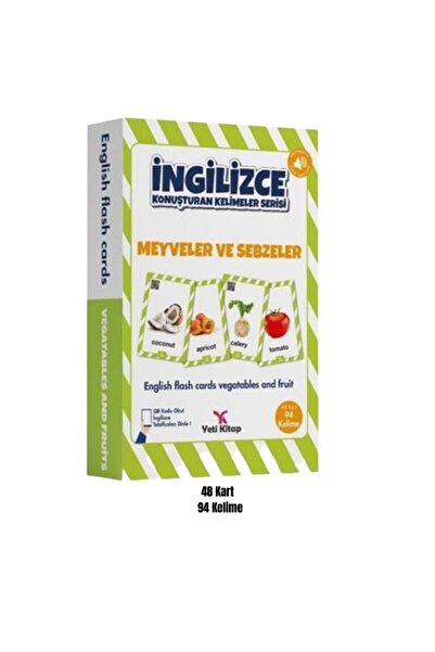 yeti kitap Children's English Talking Word Cards Set (Set of 3)