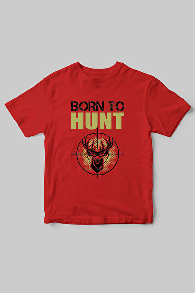 WİDİ Forest Born To Hunt Deer Hunting - Special Design, 100% Cotton, Crew Nec...