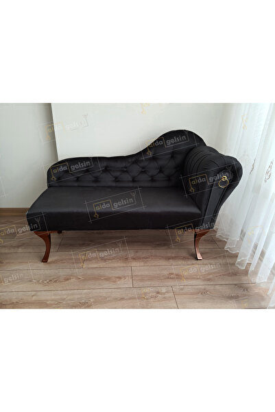 aldagelsin Ters Kol Dekoratif Bihter Koltuk Josefin Puf 130 cm Ceviz Ayak