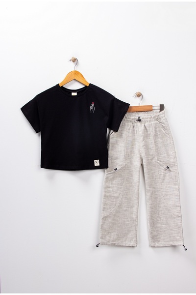 DFN Set majica sa vezom i kargo pantalona