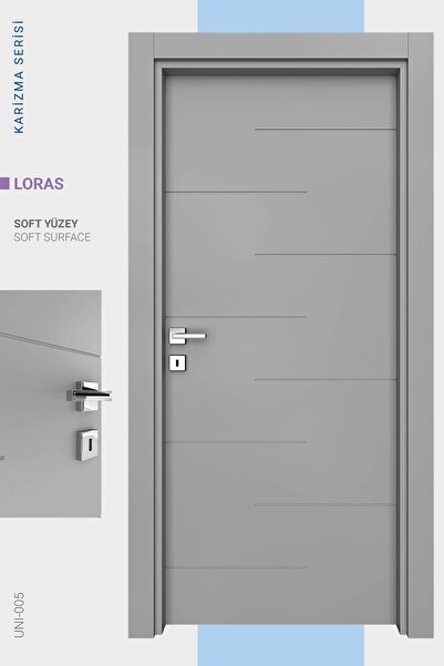 ALO KAPI MELAMİN KARİZMA LORAS BEŞ ODA KAPISI, 86/204/14-17 CM