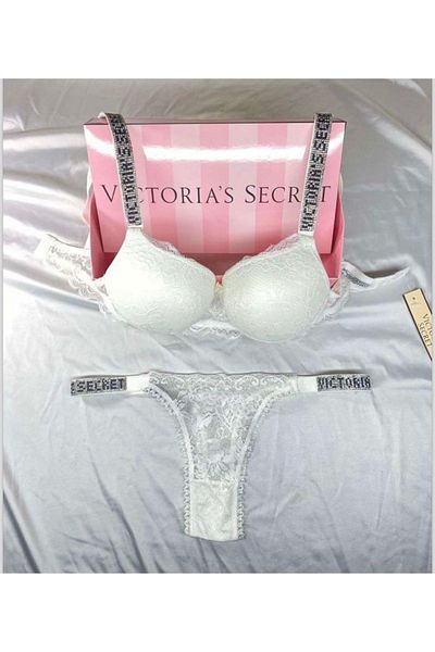 Lingerie Set sutien căptușit pentru femei, sexy, cu detaliu din piatră și dantelă