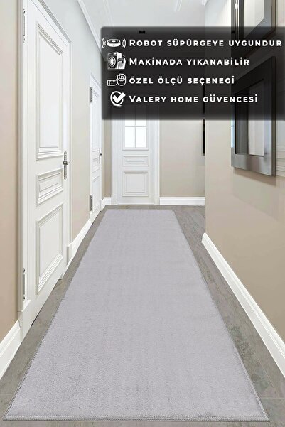 Valery Home Vl Yıkanabilir Post Peluş Yolluk Duman Gri