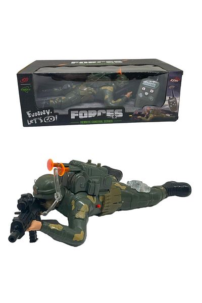 Shem Remote Control Arrow Shooting Lighted Sound Crawling Soldier Toy