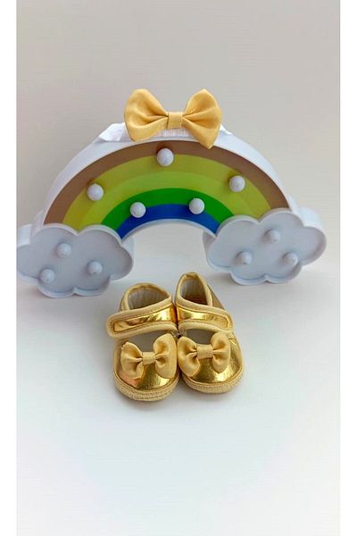 Modomood BilgeTrend Baby Booties and Bandana Set - Scallop Patterned Shoes B888