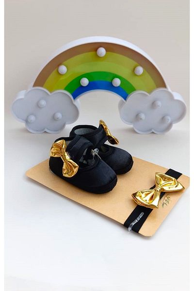Modomood BilgeTrend Baby Booties and Bandana Set - Scallop Patterned Shoes B888